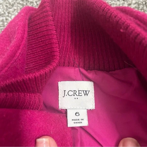 J.Crew Pink coat in Italian stadium-cloth wool - Picture 3 of 5
